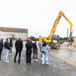 Entreprise Pascault à Descartes - inauguration de la nouvelle grue