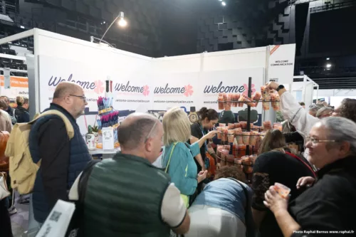 Stand Welcome Communication lors du salon CSE 2025 a l'arena du Futuroscope