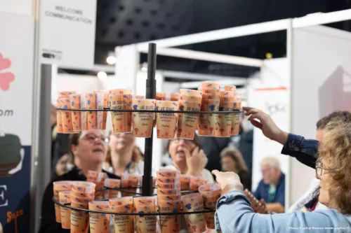 Stand Welcome Communication lors du salon CSE 2025 a l'arena du Futuroscope