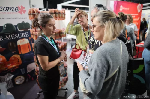 Stand Welcome Communication lors du salon CSE 2025 a l'arena du Futuroscope