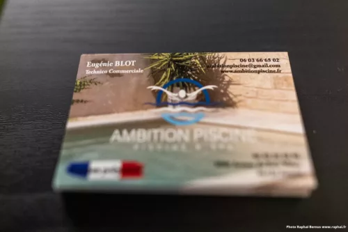 Carte de visite Ambition Piscine au salon de l'habitat 2025 à Châtellerault
